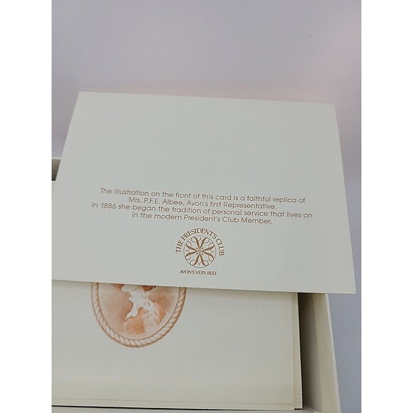 AVON PRESIDENTS CLUB HOLIDAY GIFT STATIONARY Vintage Set Of 25 - Picture 5 of 11